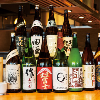 京都の地酒、全国各地の銘柄日本酒が合わせて50種以上！