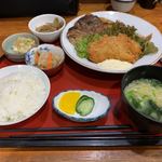 Osake To Kaiseki Ryouri Izakaya Sampei - あら煮とアジフライの日替わり定食