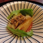 割烹 海舟 - 長葱と浅蜊のバルサミコ