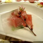 信長亭 - 初皿　マグロの刺身