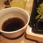 Kawara Tokyo Kanda Sutairu - 甘めのつけ汁 お茶がちゃんと淹れてありうれしいです