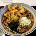 笠置そば ふじ家 - かき揚天そば：440円