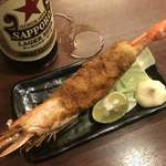 立ち呑み くにし - 特大足赤海老フライ