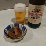やきとり 駒形 - お通し＆びあ