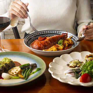 和食器と箸でも楽しめる本格イタリアン。