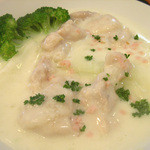 蓬莱閣 - 冬白菜と鶏モモ肉のミルク煮　アップ