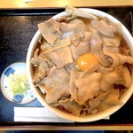 ふじの家 - 肉南ばん（750円）＋中盛（50円）＋生玉子（50円）