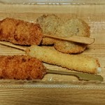 串カツ田中 - 豚2本・チーズ・しいたけ