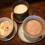 ナチュラルキッチン せさみ - 発芽酵素玄米の甘酒と自家製豆乳ヨーグルトのスムージー。腸美人メニュー！ランチと一緒に注文だと150円引になります。