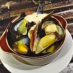 Mussels steamed in white wine