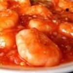 Boiled shrimp with chili sauce