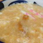 ラーメン 盛太郎 - 「つけ汁」は「池二」よりも酸味がマイルドでしたねえ。ということは、本店さんよりもマイルドということになります。が、本店に最近行っていないからなあ。本店も変わっていたりして(^^;