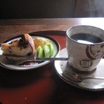 Hanutei - ケーキセット＠本日のケーキはブルーベリーチーズケーキ