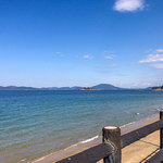 ココ 工房&カフェ - 二丈パーキングエリアから海。青かった。海も空も。