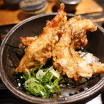 山元麺蔵 - ちょっと小さな鶏ささみ天丼