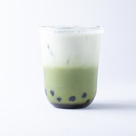 Bubble tea matcha red bean milk