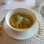 家全七福酒家 SEVENTH SON RESTAURANT - 2012年3月ニラ餃子のスープ