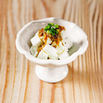 Cream cheese with green tang soy sauce