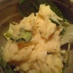 魚 しんのすけ - 201203 ポテサラは玉葱無しの焼きホタテ入り