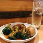 博多のおでん - 『ばくだん&玉子、ブロッコリー』しゃんにシュワシュワたい♪