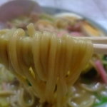 飛龍園 - 強く煮込まれ系の麺。意外だが美味しい。