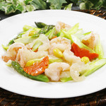 Stir-fried Seafood with shark fin