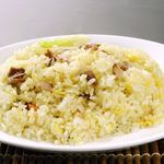 Char siu fried rice with lettuce