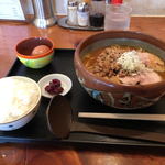 らーめんハウス BunBun - 料理写真:肉みそラーメン、ランチセット