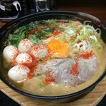 ラーメン神山 - R.1.7.31.夜 煮込みみそらーめん 880円税込・トッピングうずら5個 150円税込