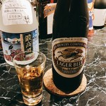 夜学バー ブラット - 電気ブランと小瓶ビールのセット    800円