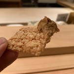 寿し道 桜田 - シャリのおこげで食べます♪