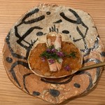 寿し道 桜田 - 蟹が器と一体になってますね！