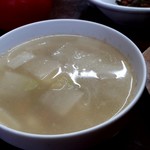 平和園 - 石焼ビビンバ(980円)　スープ