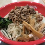 スガキヤ - スガキヤピアゴ豊明店 牛肉つけ麺 具材達