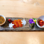 うなぎ亭 友栄 - 珍味三点 自家製 からすみ、このわた、うに 1500円