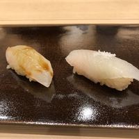 鮨 いしばし - 1日寝かせた目板カレイ、塩と醤油