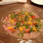 ア ミオ アージョ - 本日の鮮魚、ヒメダイのカルパッチョ