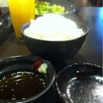 大盛りライスとタレ