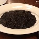 ア ミオ アージョ - 北海道産生帆立とイカスミのリゾット