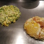 Okonomiyaki Teppanyaki Maruo - 鉄板の上で