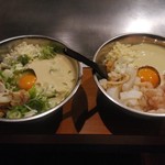 Okonomiyaki Teppanyaki Maruo - 注文した二種類のお好み焼き