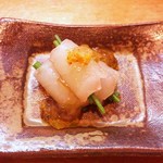 天ぷら たけうち - 天然虎河豚　土佐酢のジュレ
