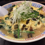 餃子と麺 いせのじょう - 卵とじラーメン、アップ