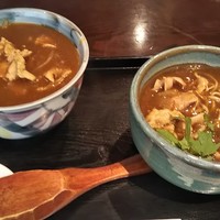 日本橋 やぶ久 - ミニカレー丼、ミニカレー南蛮そばセット 1,045円 ♪