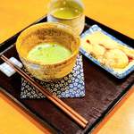 Omochi No Mamaya - 抹茶セット（あべかわもち付）。