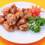Fried chicken tendon and gizzard