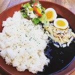 Rokosutairu - 黒ポークカレー、ゆで卵、炙りチーズトッピング