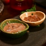 醸音屋 - イカの塩辛とかつおの塩辛@500円