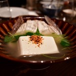 醸音屋 - 塩湯豆腐@390円