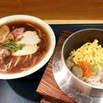 蟹ラーメン専門店 香住 北よし - 20191101香住の蟹醤油ラーメンセット
